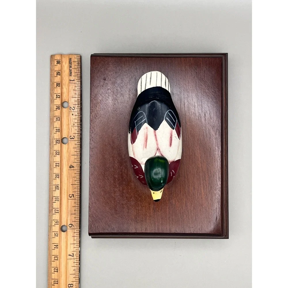Vtg 1981 Albert E Price Wooden Mallard Duck Decoy Playing Card Trinket Box